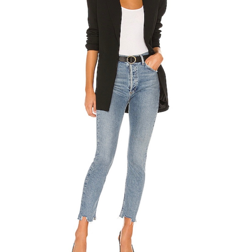 AGOLDE nico high rise slim jean size 25 in rooted